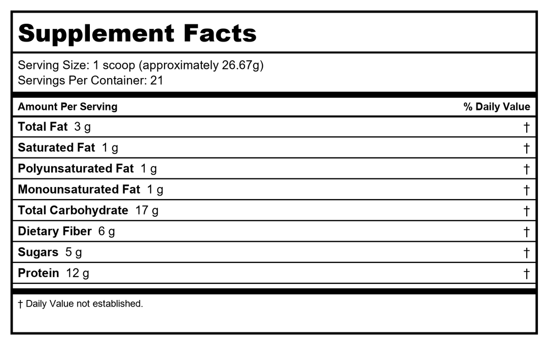 Metagenics UltraClear RENEW Vanilla 21 Servings - Supplement Facts panel