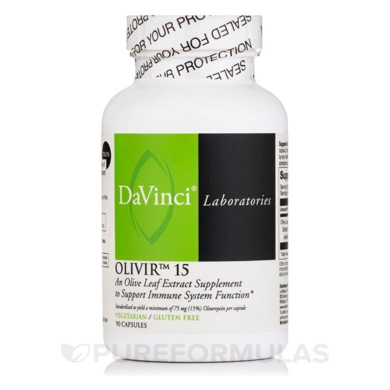 Davinci Olivir 15 90 Capsules - Supplement Facts panel