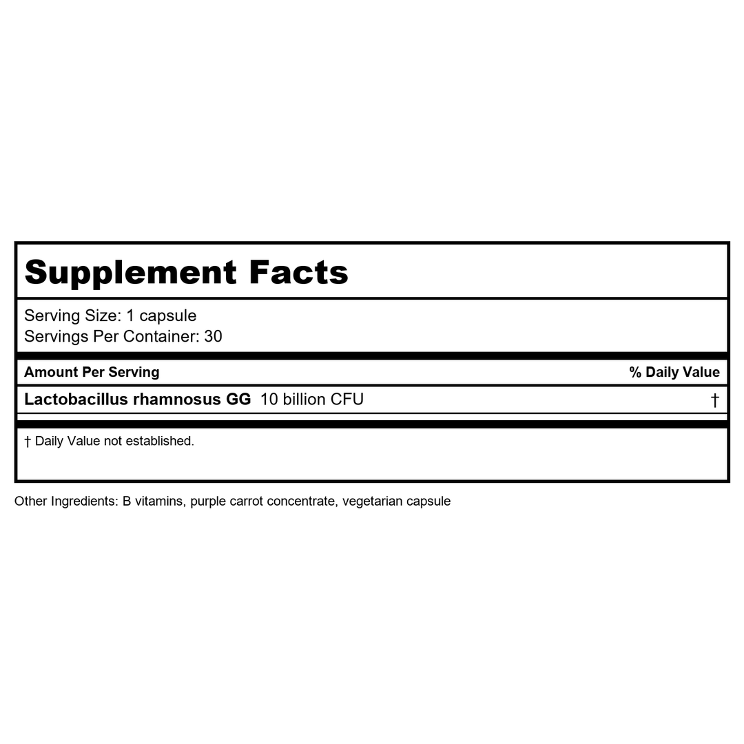 Culterelle Probiotics Lactobacillus GG 30 Capsules - 2 - Supplement Facts panel