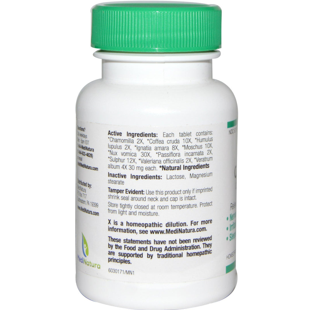 MediNatura BHI Calming 100t - 2 bottles - Supplement Facts panel