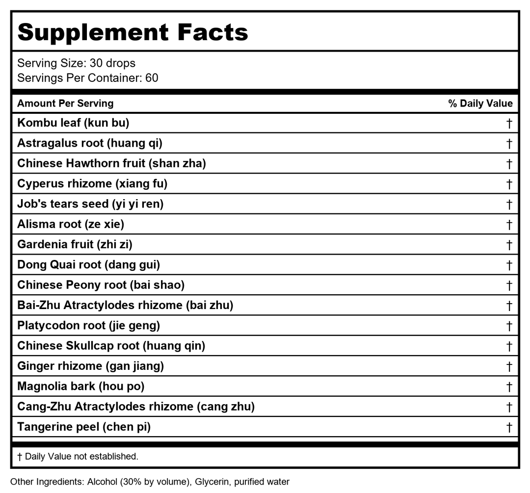 Health Concerns Astra 18 Diet (Modified Fang Feng Tong Sheng San) 90 Tablets - Supplement Facts panel