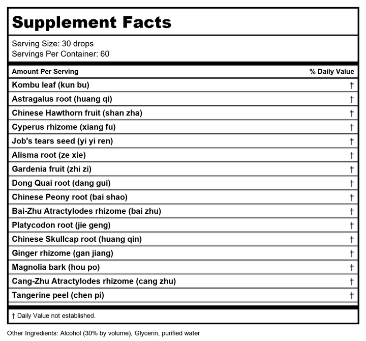 Health Concerns Astra 18 Diet (Modified Fang Feng Tong Sheng San) 90 Tablets - Supplement Facts panel