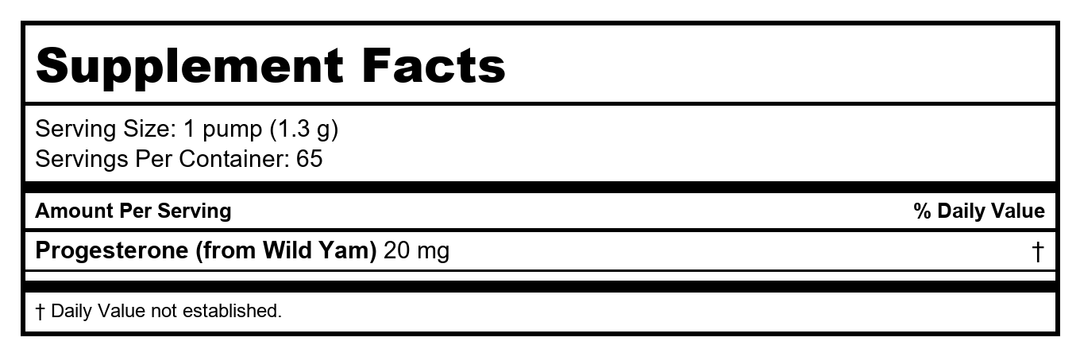 Protocol For Life Balance Natural Progesterone Liposomal Skin Cream Unscented 3 Oz - P3338 - B09LRFF9KX - Supplement Facts panel
