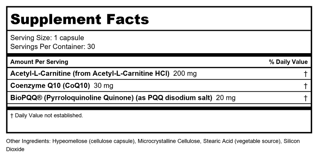Protocol For Life Balance CoQ10 400mg 60 Softgels - P3198 - Supplement Facts panel