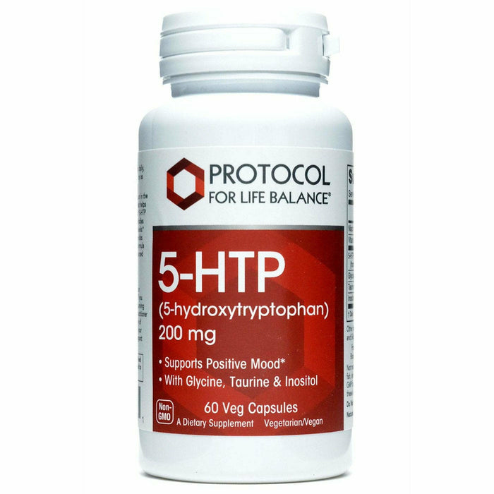 Protocol For Life Balance 5-HTP 200 Mg 60 Vcaps - P0108 - Supplement Facts panel