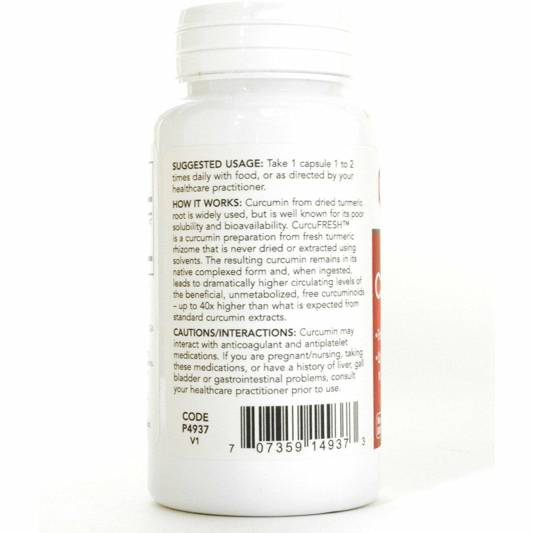 Protocol For Life Balance CurcuFRESH 500 Mg 60 Vcaps - P4937 - Supplement Facts panel