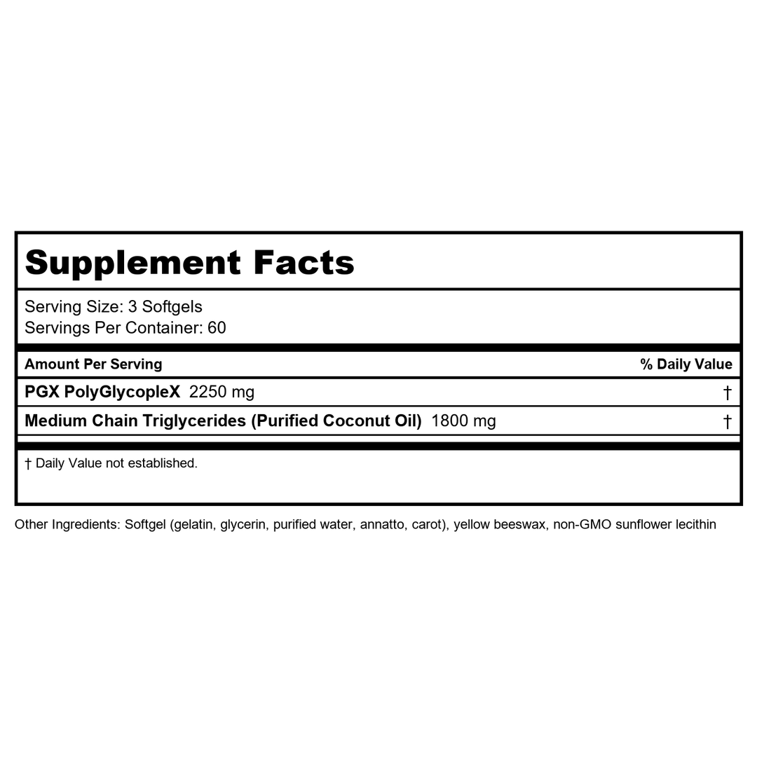 Bioclinic Naturals PGX Daily Ultra Matrix Softgels 180 Softgels - Supplement Facts panel