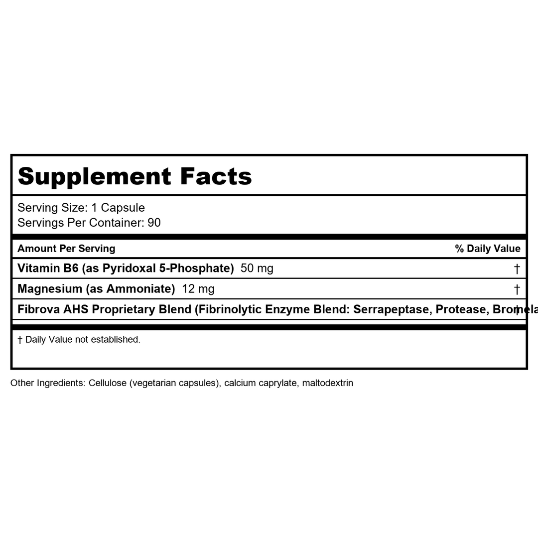 Arthur Andrew Medical FibroVera AHS 90 Capsules - Supplement Facts panel