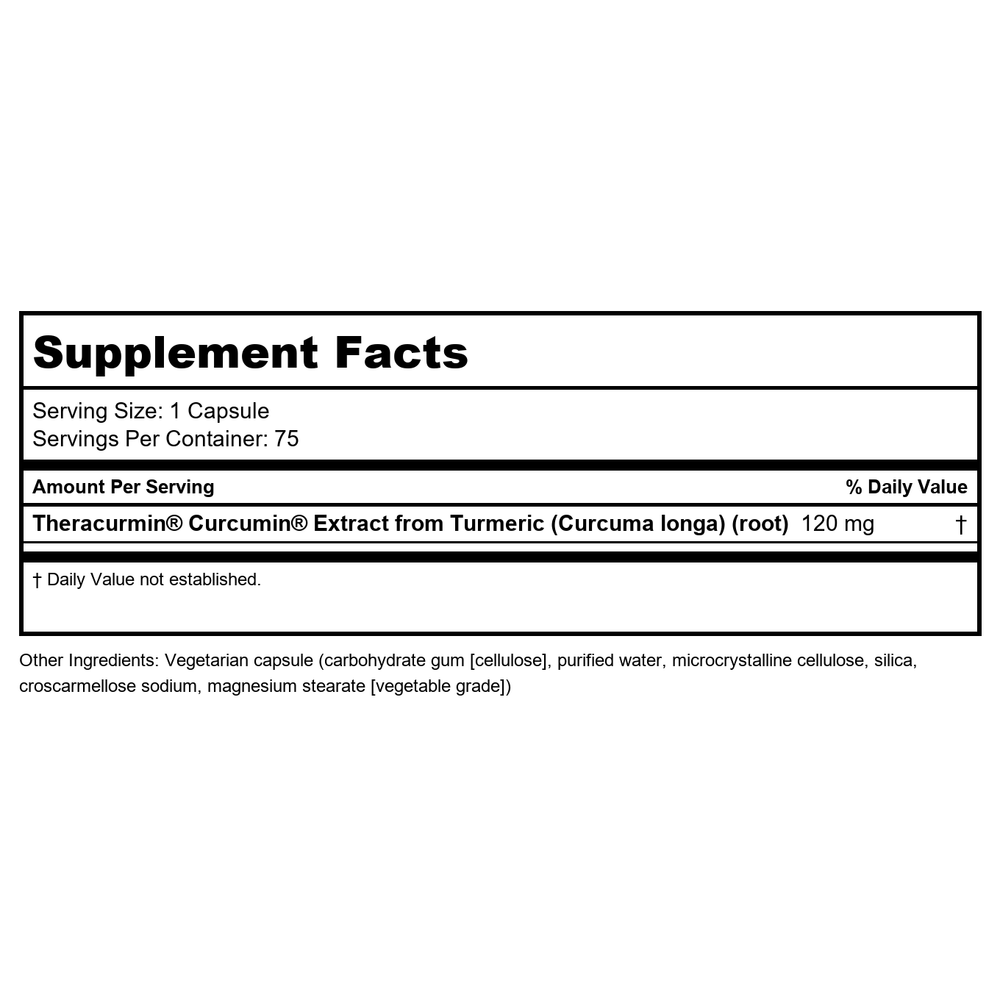 Bioclinic Naturals L-Glutamine with Theracurmin 306 Grams - Supplement Facts panel