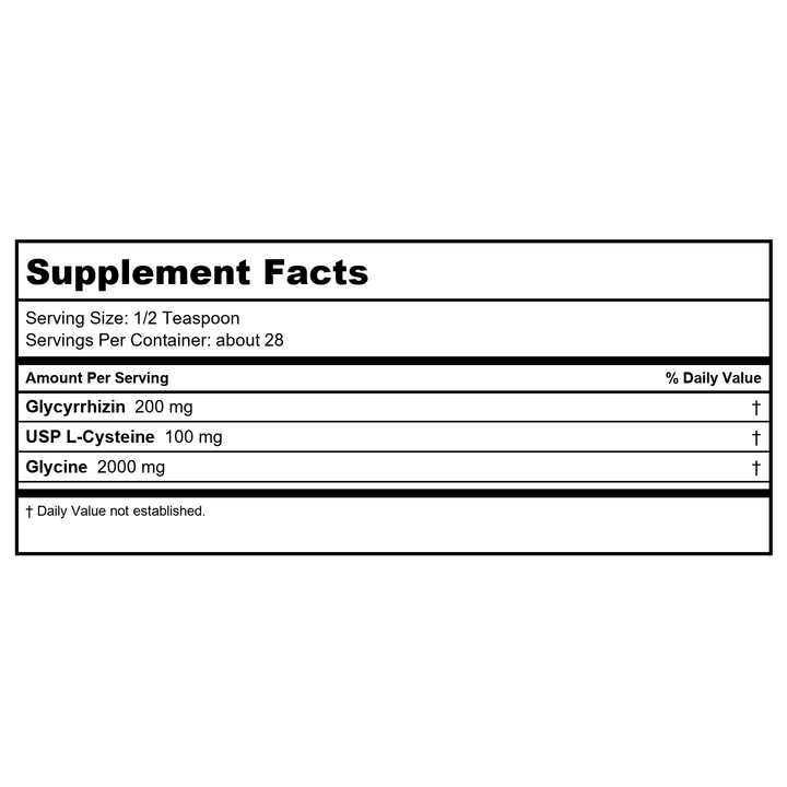 Bezwecken HepaGlycyrrhizic 2oz - Supplement Facts panel