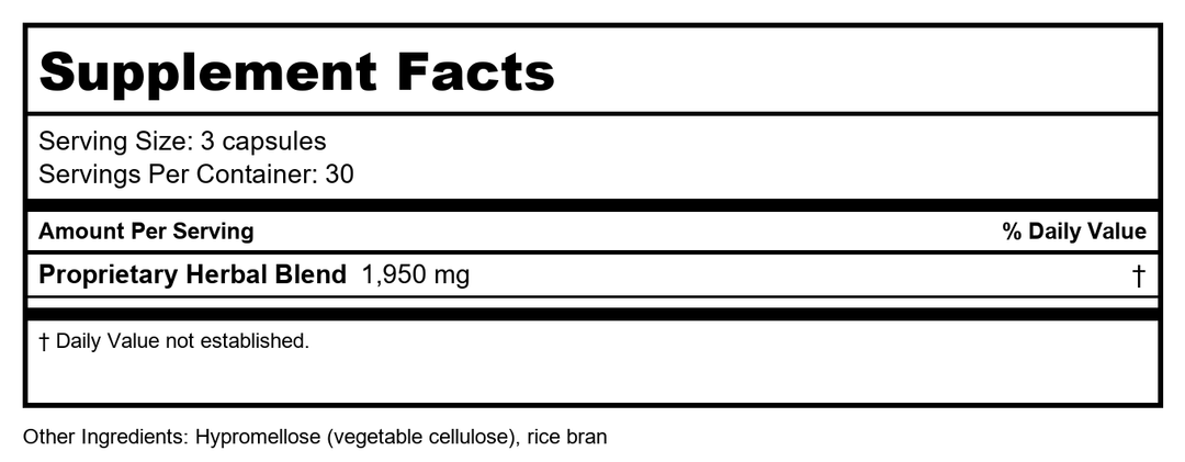Health Concerns Xanthium Relieve Surface 90 Tablets - Supplement Facts panel
