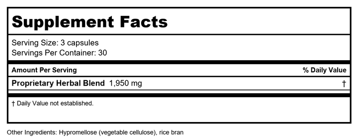 Health Concerns Xanthium Relieve Surface 90 Tablets - Supplement Facts panel