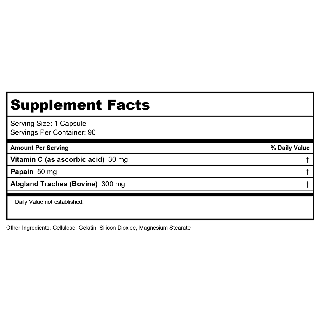 Cardiovascular Research Mucopolysaccharide Concentrate 90 Capsules - Supplement Facts panel