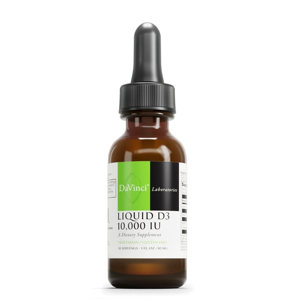 Davinci Liquid D3 10,000 IU 1oz - 2 pack - Supplement Facts panel