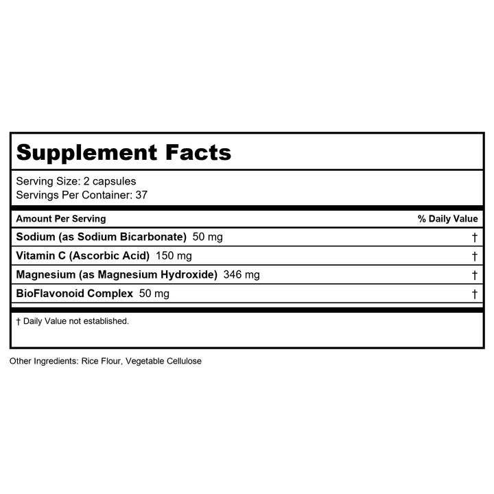American Nutriceuticals Oxy-Plus Colon Cleanser 75 Capsules - Supplement Facts panel