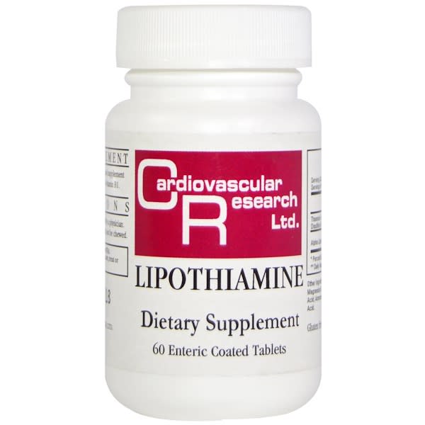 Cardiovascular Research Lipothiamine 60 Coated Tablets - Supplement Facts panel