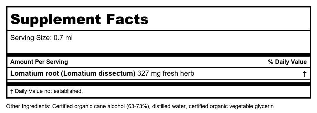 Herb Pharm Vi-Be-Gone (Formerly: Virattack) 4oz - Supplement Facts panel