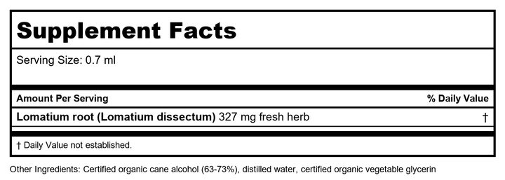 Herb Pharm Vi-Be-Gone (Formerly: Virattack) 4oz - Supplement Facts panel