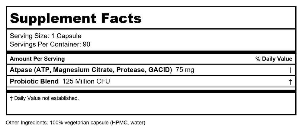 Enzyme Science Candida pro Control 84 Capsules - - Supplement Facts panel