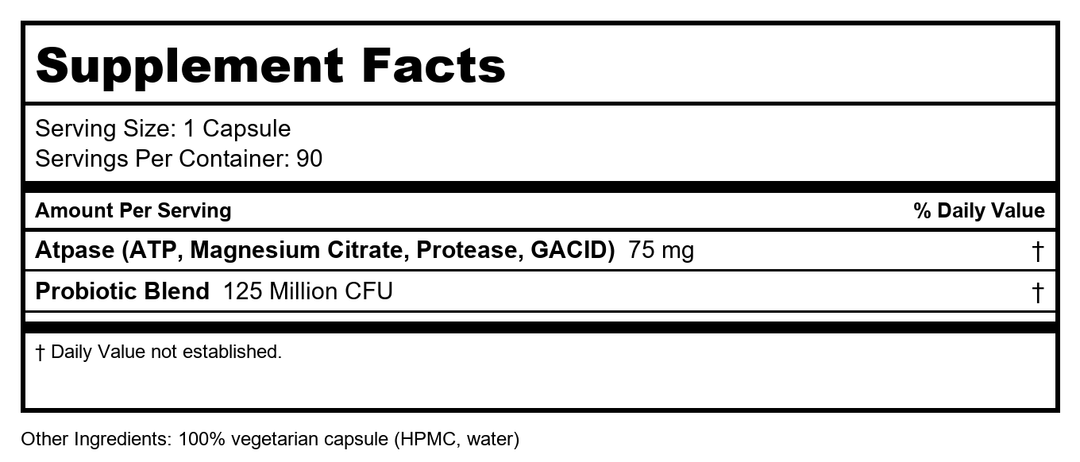 Enzyme Science Candida pro Control 84 Capsules - - Supplement Facts panel