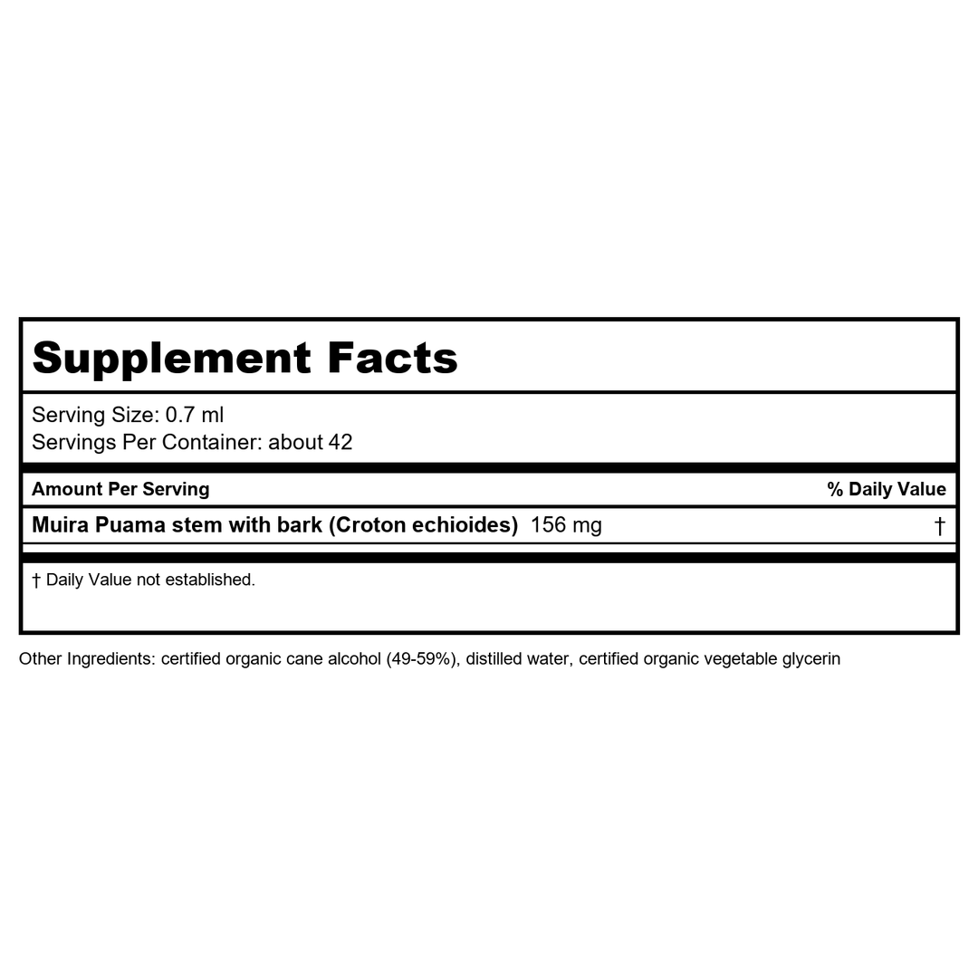 Herb Pharm Female Libido 4oz - - Supplement Facts panel