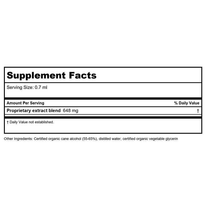 Herb Pharm Prostate Health 1oz - Supplement Facts panel