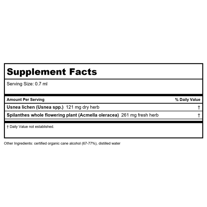 Herb Pharm Fungus Fighter 4oz - - Supplement Facts panel