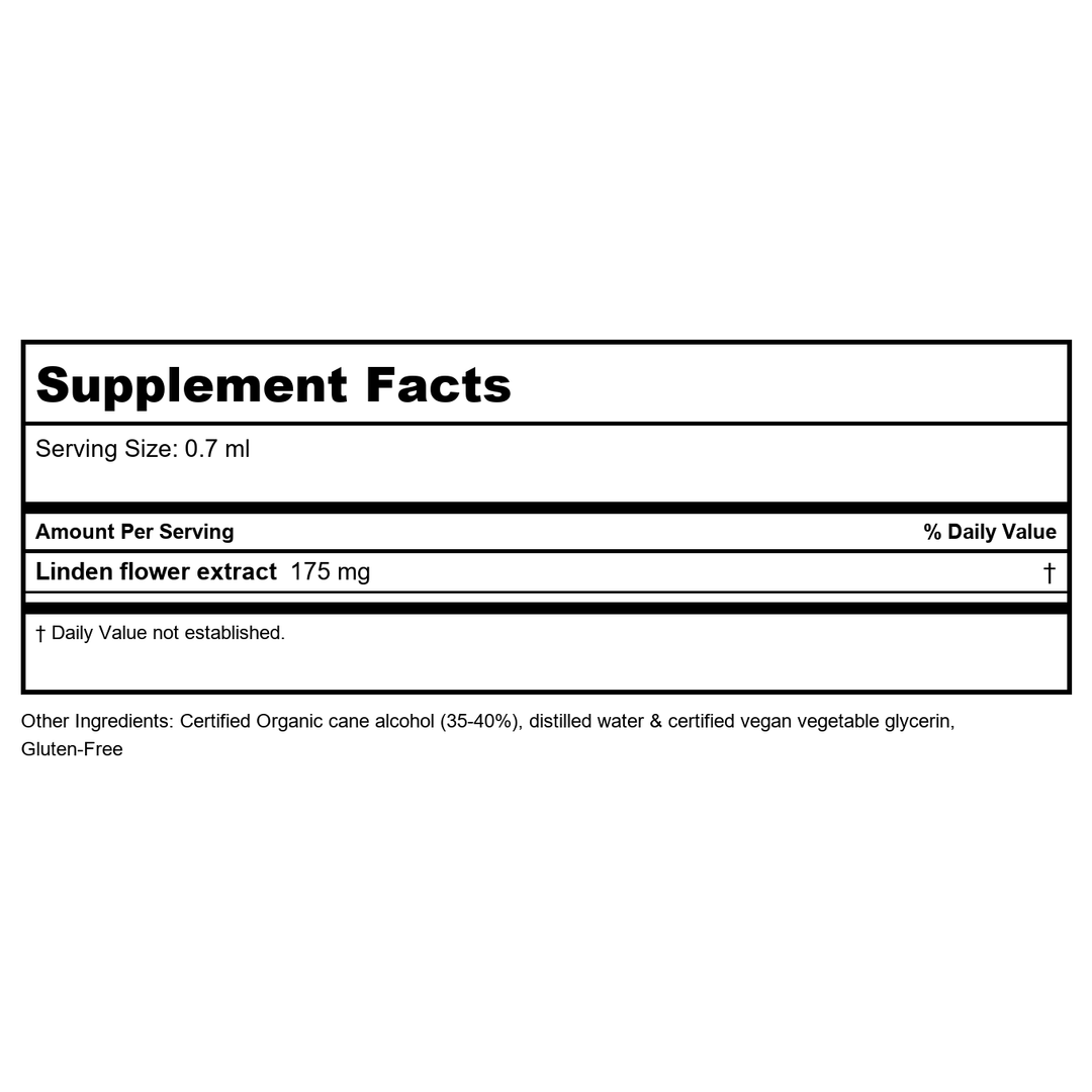 Herb Pharm Linden 1oz - Supplement Facts panel