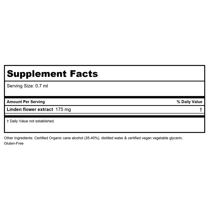 Herb Pharm Linden 1oz - Supplement Facts panel