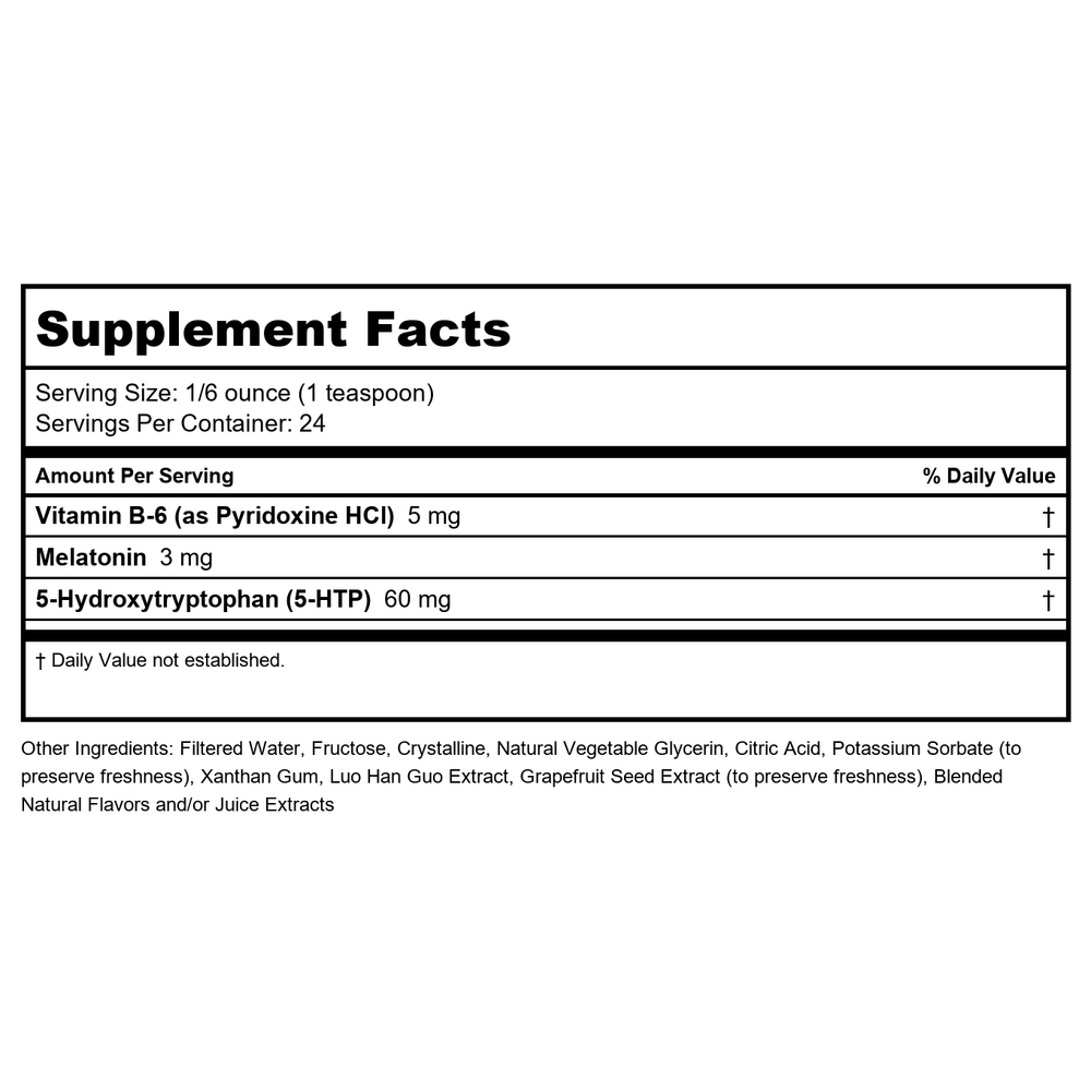 Dr's Advantage Liquid Natural Sleep Calming 4 Oz - B004QD10YW - Supplement Facts panel