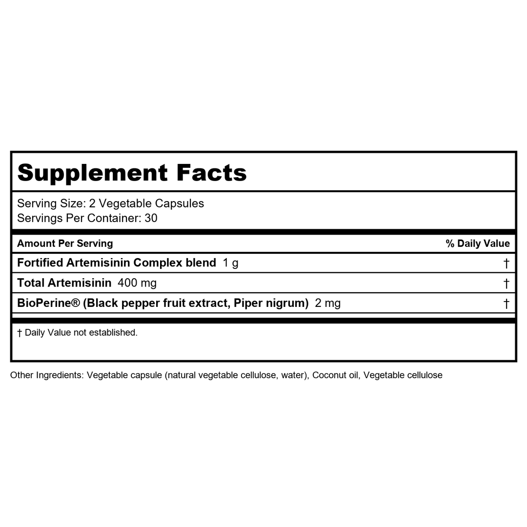 Clinical Synergy ArteMax 60 Vcaps - Supplement Facts panel