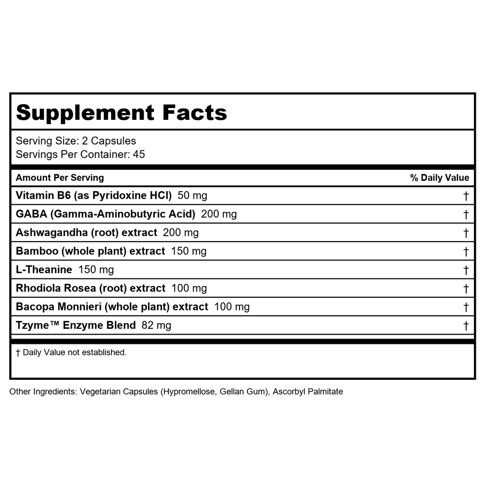 Transformation Enzymes ReZEN 90 Capsules - Supplement Facts panel