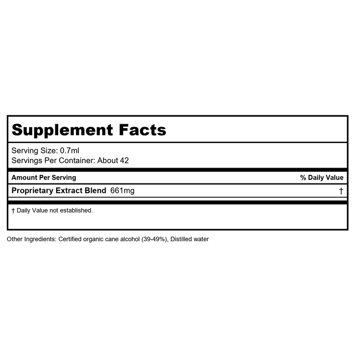 Herb Pharm Daily Immune Builder 1oz - Supplement Facts panel