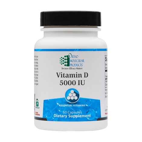 Ortho Molecular Vitamin D 5000 IU 120 Vcaps - Supplement Facts panel