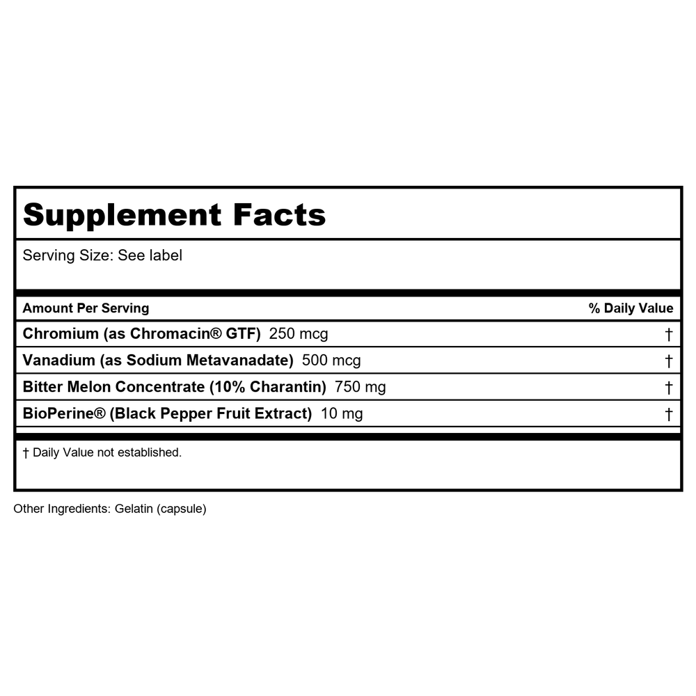 Vinco Gluco-A1c 60 Tablets - B001FBAN9Q - Supplement Facts panel
