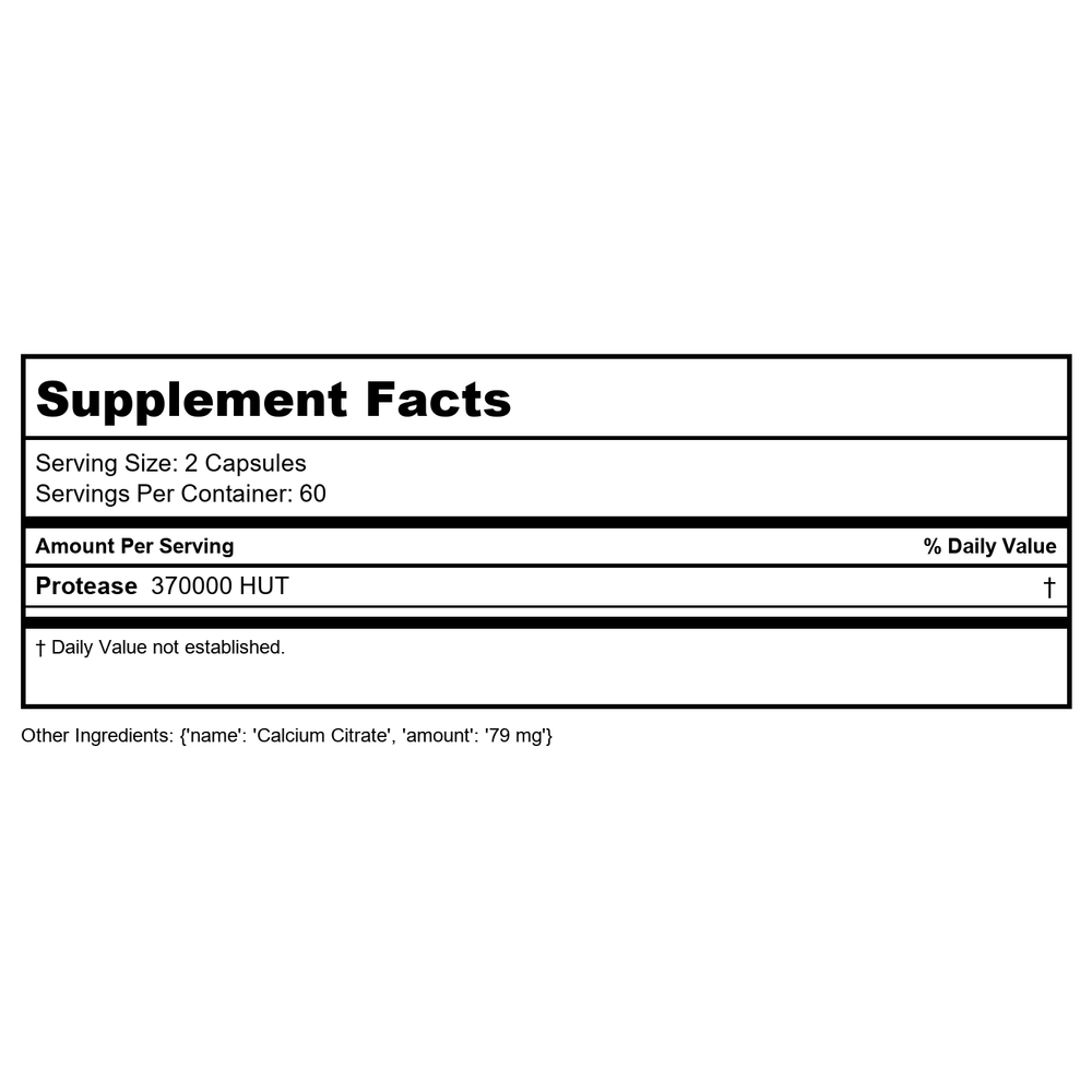 Transformation Enzymes PureZyme 120 Capsules - Supplement Facts panel