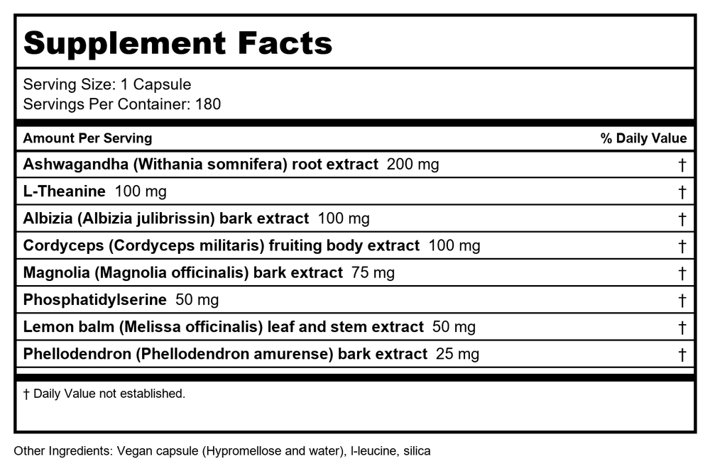 Vitanica Senior Symmetry 180 Vcaps - Supplement Facts panel