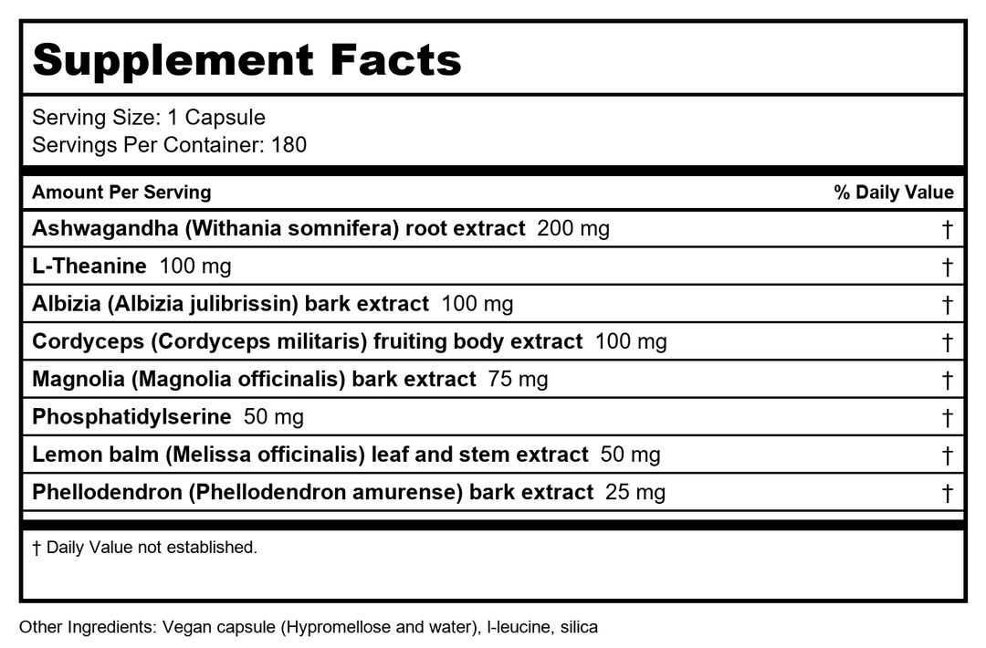 Vitanica Senior Symmetry 180 Vcaps - Supplement Facts panel