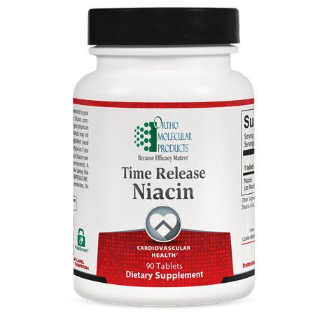 Ortho Molecular Time Release Niacin 90 Tablets - - Supplement Facts panel
