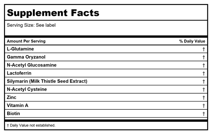 Ortho Molecular Mucosagen 90 Capsules - 2 Pack - Supplement Facts panel