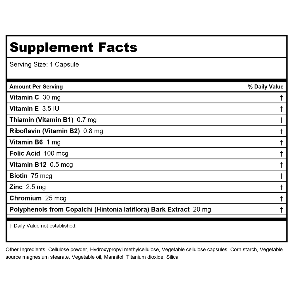 EuroMedica Sucontral D 60 Capsules - Supplement Facts panel