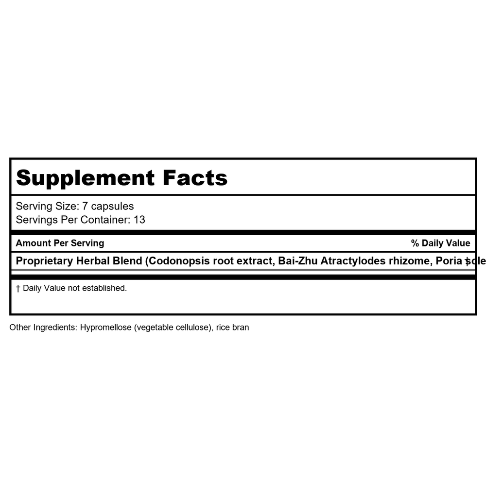 Health Concerns Six Gentlemen 90 Tablets - Supplement Facts panel