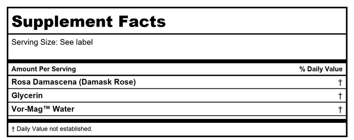 Heritage Rosewater &amp; Glycerin Soap 3.5oz - Supplement Facts panel