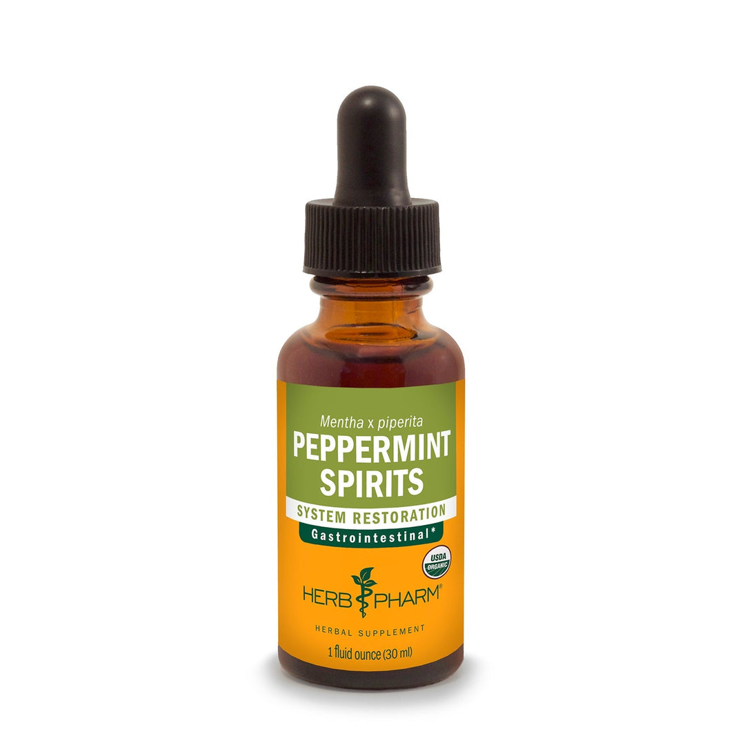 Herb Pharm Peppermint Spirits 1oz - 2 Pack - Supplement Facts panel