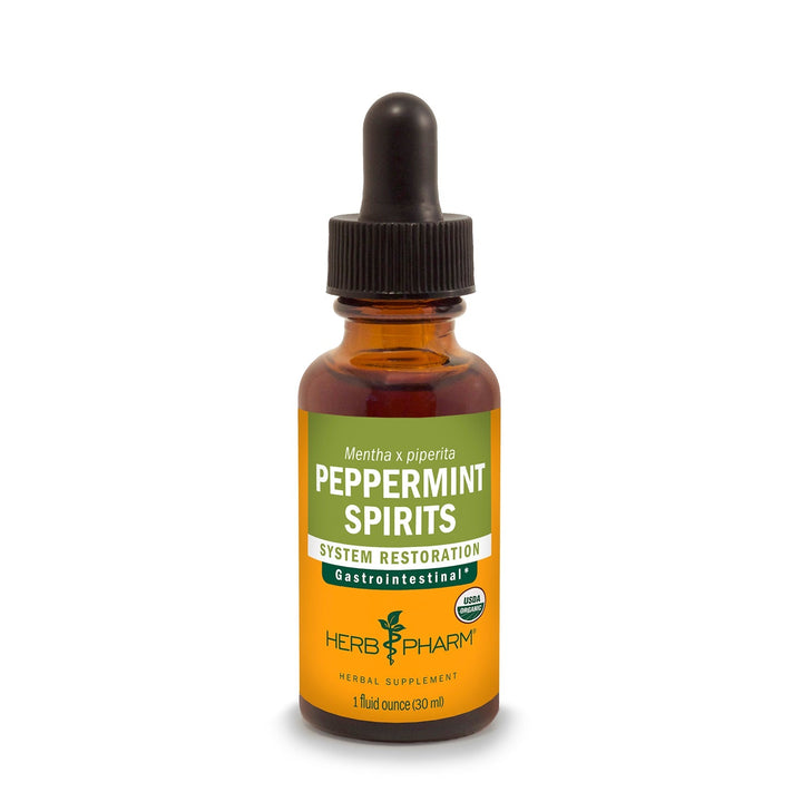 Herb Pharm Peppermint Spirits 1oz - 2 Pack - Supplement Facts panel