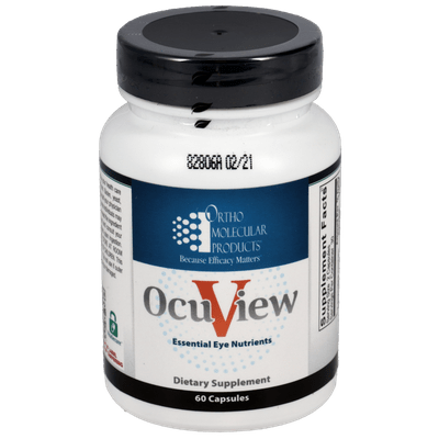 Ortho Molecular OcuView 60 Capsules - Supplement Facts panel