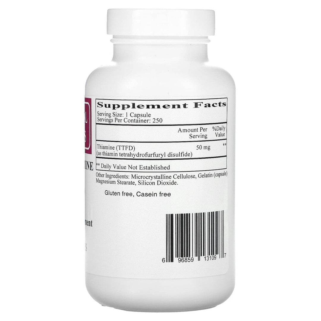 Ecological Formulas Allithiamine 250 Capsules - Supplement Facts panel