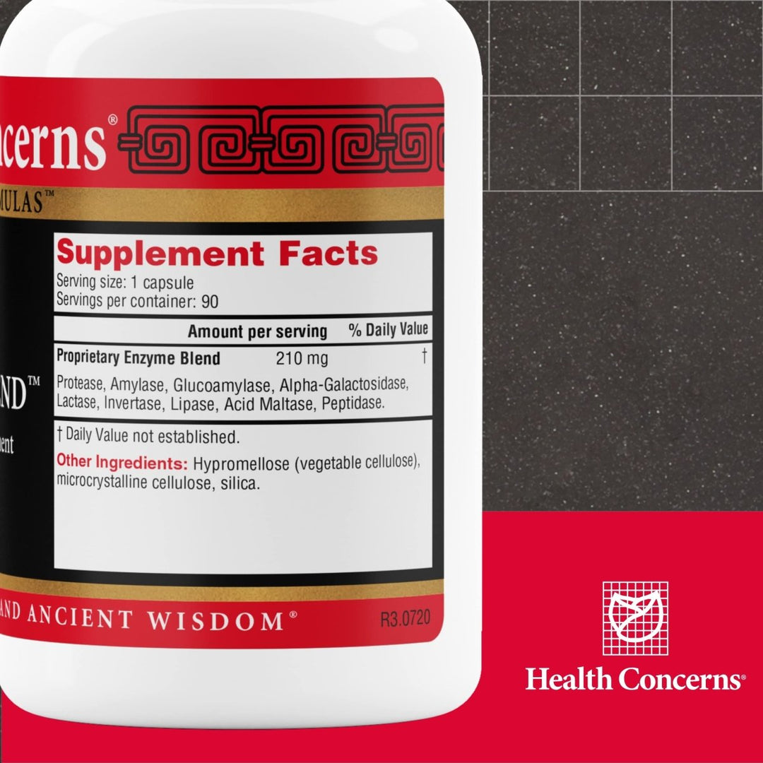 Health Concerns Enteromend 90 Capsules - Supplement Facts panel