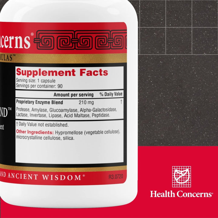 Health Concerns Enteromend 90 Capsules - Supplement Facts panel
