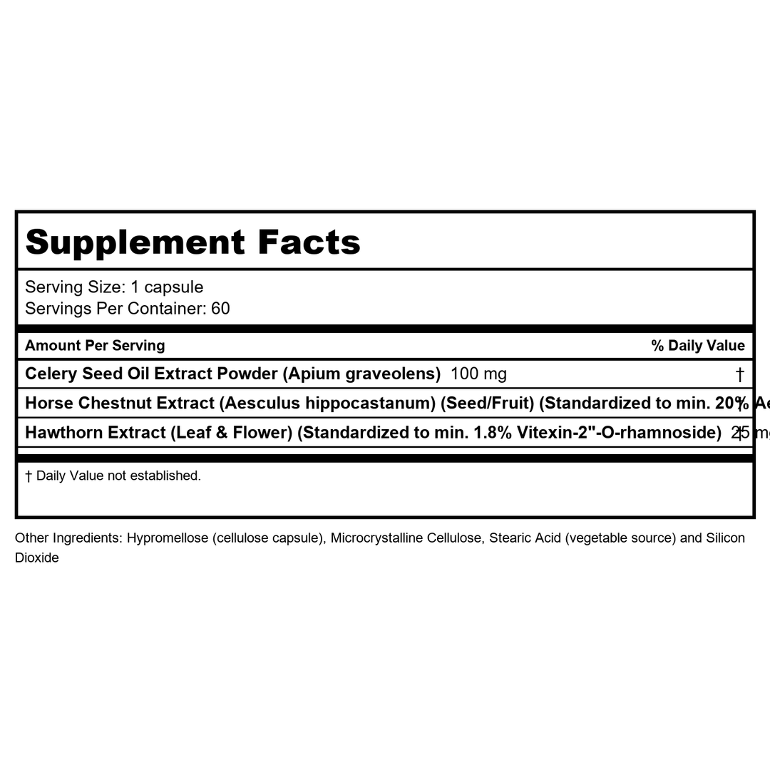 Now Foods Celery Seed Extract 60 Vcaps - 4626 - Supplement Facts panel